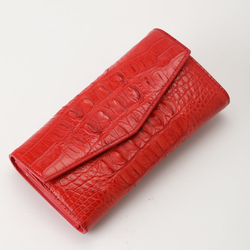 Luxury Women’s Crocodile Leather Clutch Wallet