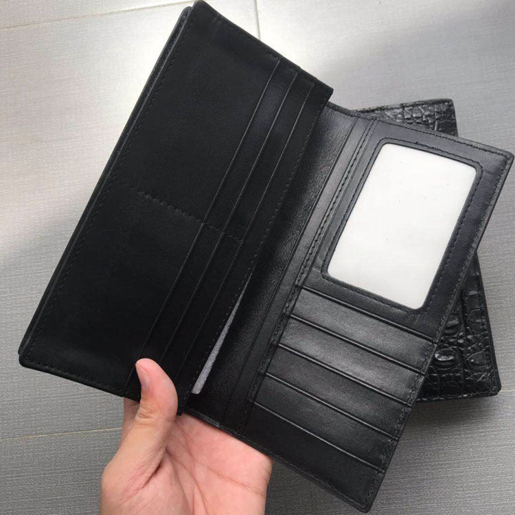Luxury Crocodile Pattern Leather Wallet – Long Trend Casual | T&P Collection