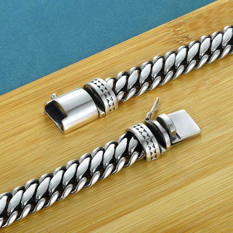 925 Silver Industrial “Sense” Bracelet – Men’s Heavy Luxury | T&P Core Line