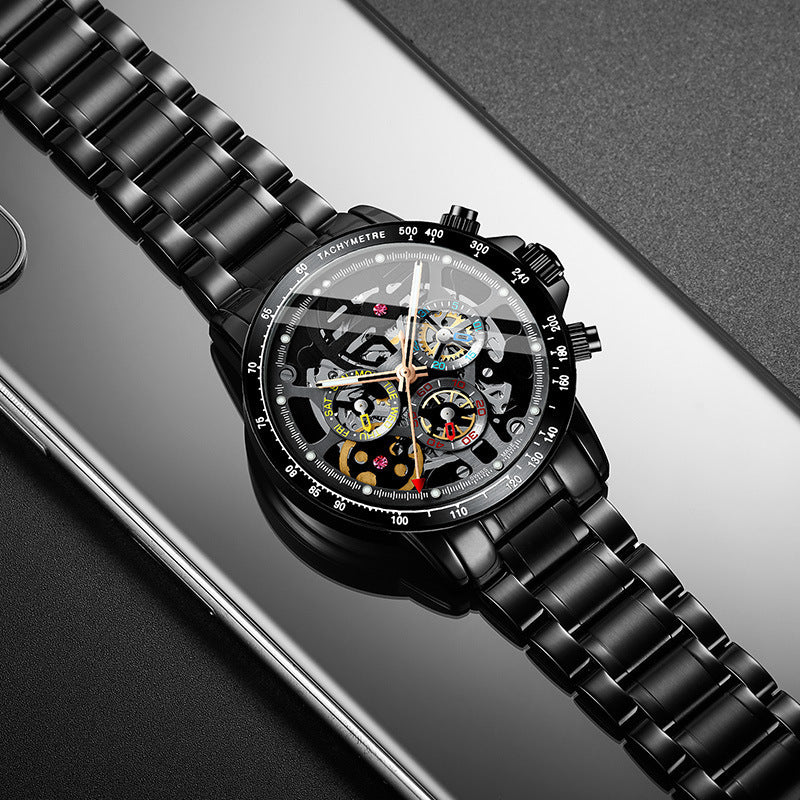 T&P Black Phantom | Double Skeleton Automatic Watch