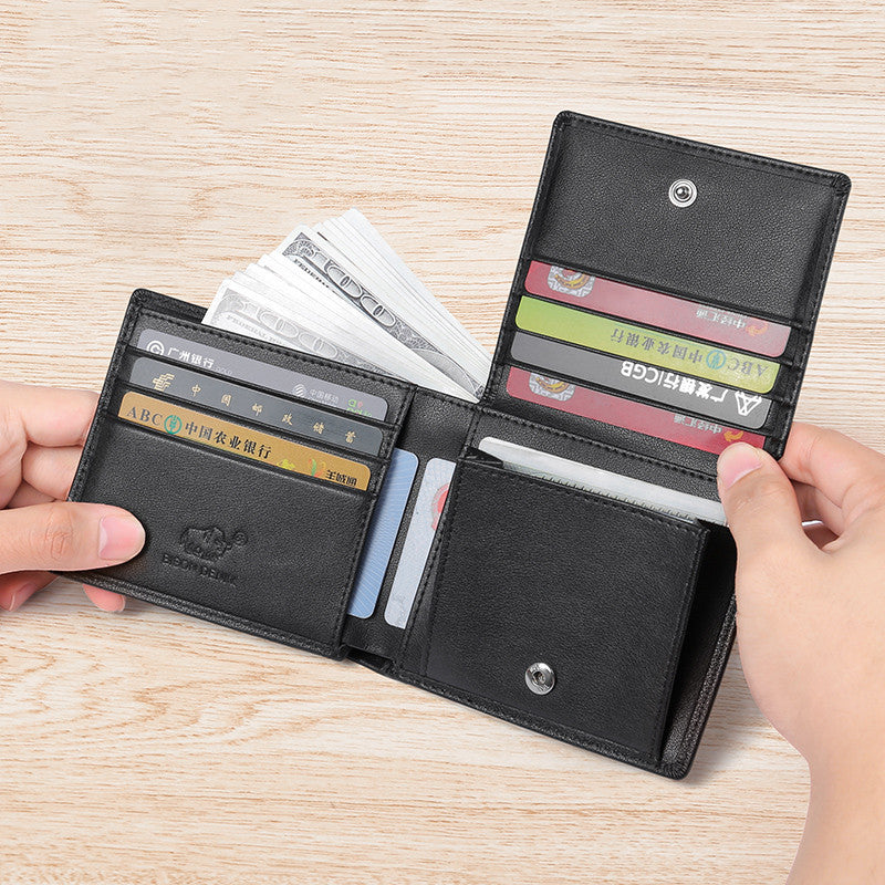 Buffalo Leather Men’s Wallet – Classic Black | Premium Everyday Style