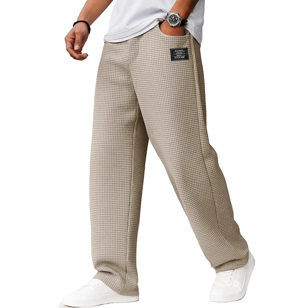 T&P Waffle Relax Pants | Men’s Straight-Leg Winter Casual Trousers