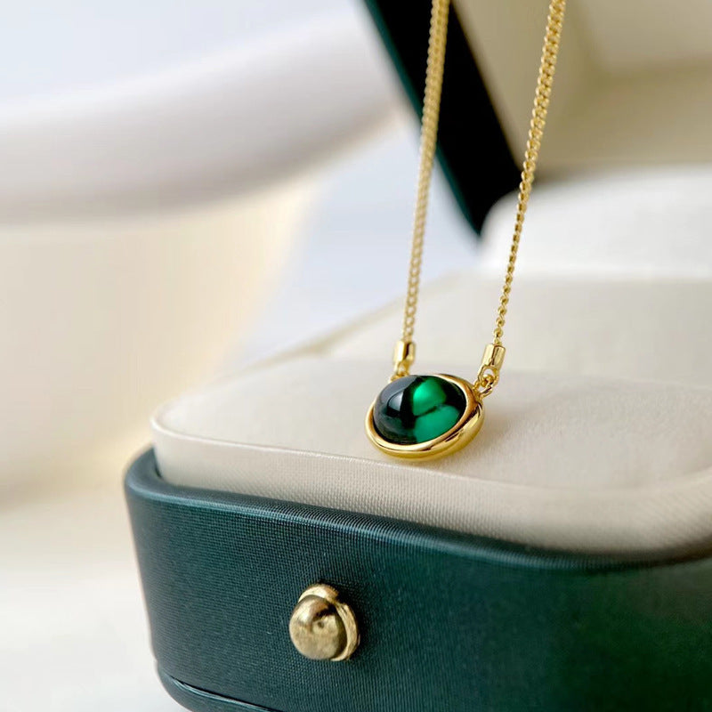 High-End Emerald Necklace – Golden Elegance Edition | T&P Elegant Gems