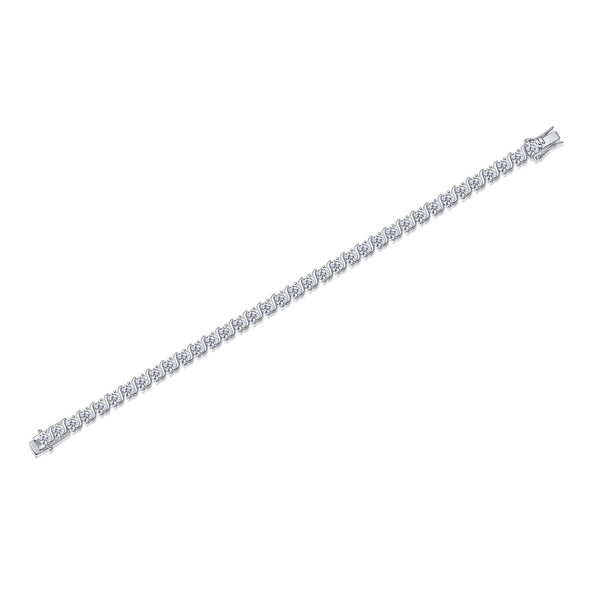 Elegant S925 Sterling Silver Tennis Bracelet – Luxury Women’s Jewelry with Certificate
