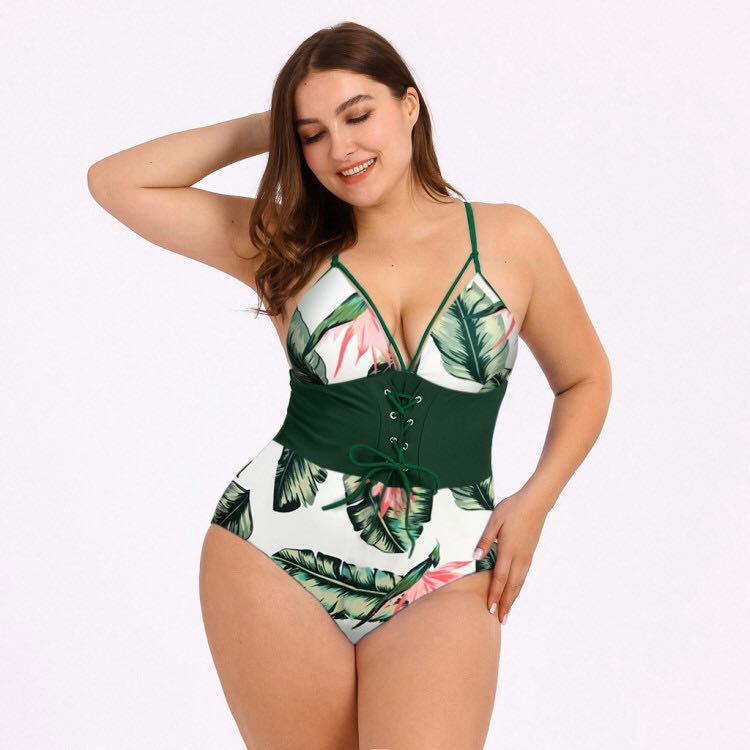 T&P CurveCorset One-Piece – Slimming Bouquet Waist Plus-Size Swimsuit