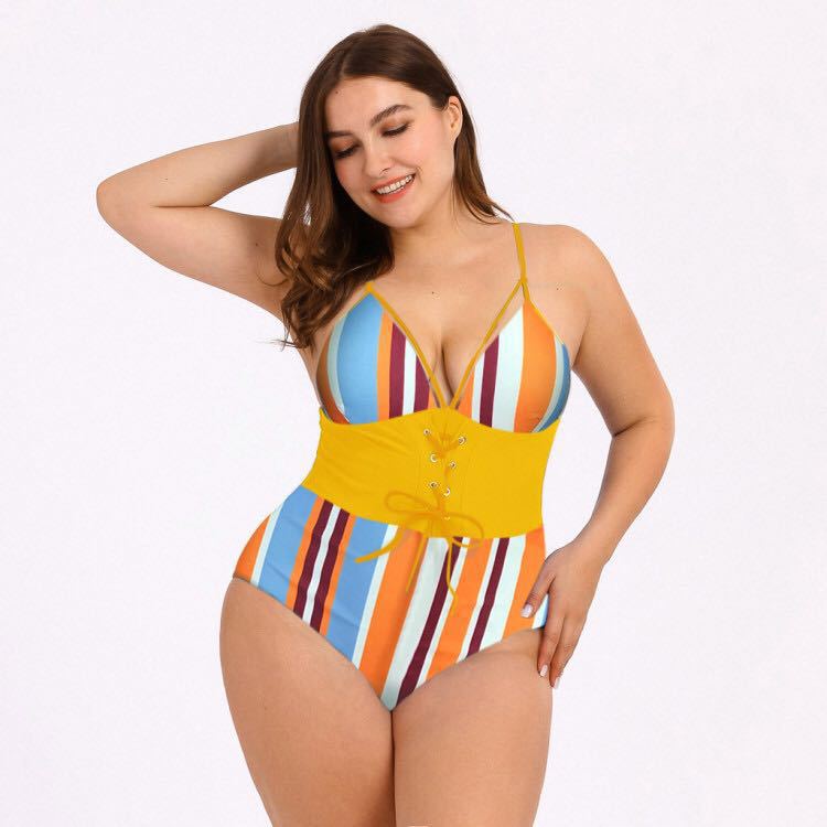 T&P CurveCorset One-Piece – Slimming Bouquet Waist Plus-Size Swimsuit