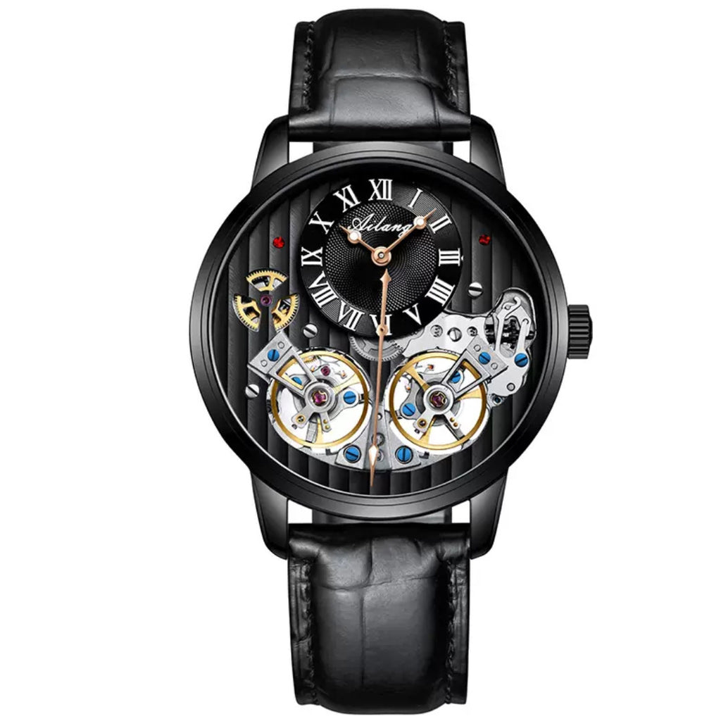 T&P Royal Mechanical Dual Tourbillon Watch | Executive Leather Edition
