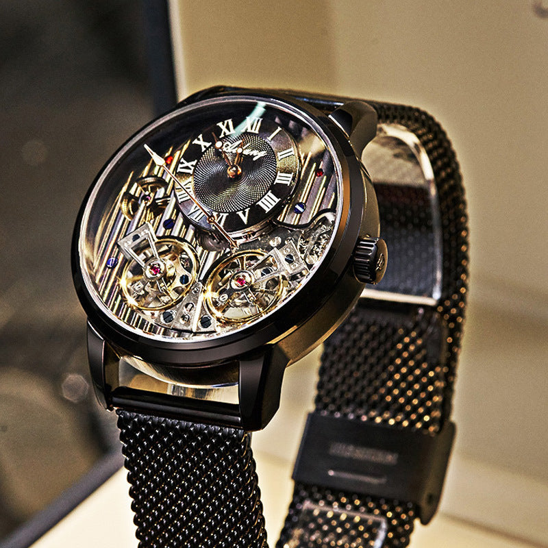 T&P Royal Mechanical Dual Tourbillon Watch | Executive Leather Edition