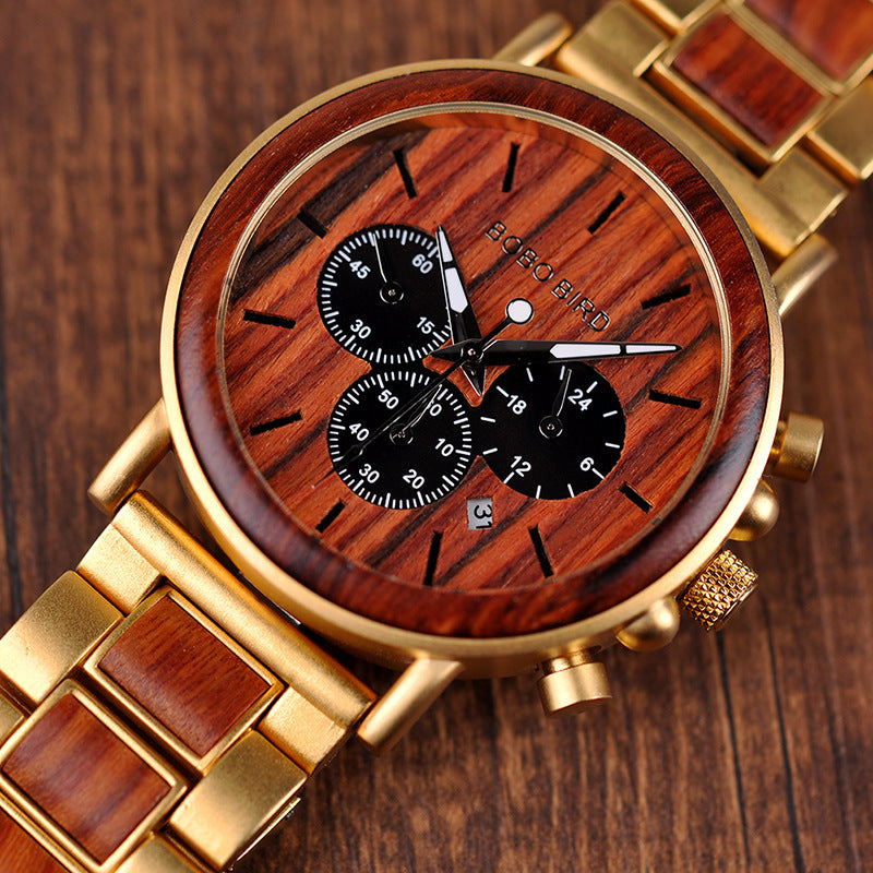 Luxury Wooden Automatic Men’s Watch – Japanese Miyota Movement, Eco Prestige Collection