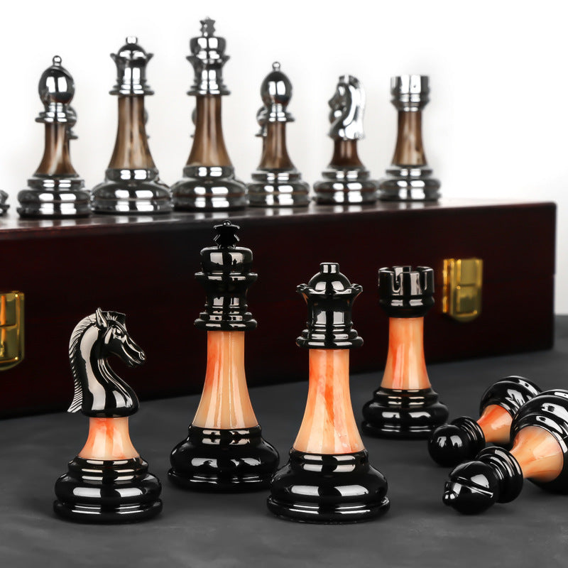 High-End Luxury Chess Gift Box Set – 45x45cm Premium Edition