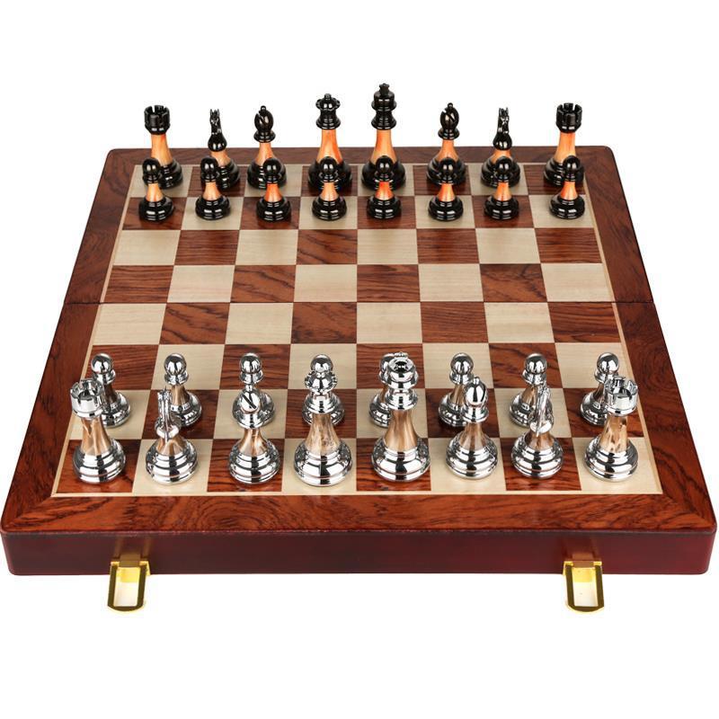 High-End Luxury Chess Gift Box Set – 45x45cm Premium Edition