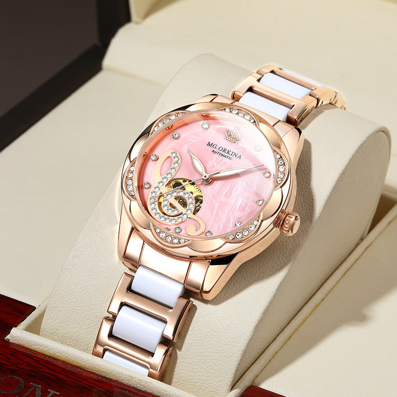 “Luxury Ceramic Automatic Women’s Watch | T&P Collection”.