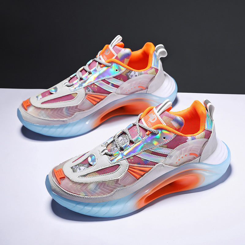 T&P PulseGlow Sneakers – Basketball Style Street Sneakers with Translucent Sole
