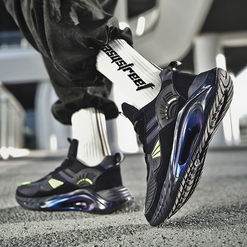 T&P PulseGlow Sneakers – Basketball Style Street Sneakers with Translucent Sole