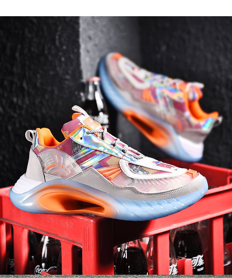 T&P PulseGlow Sneakers – Basketball Style Street Sneakers with Translucent Sole