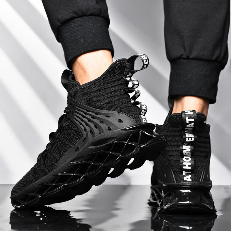 T&P BladeStorm HyperEdge Sneakers – Futuristic Blade Sole Running Shoes