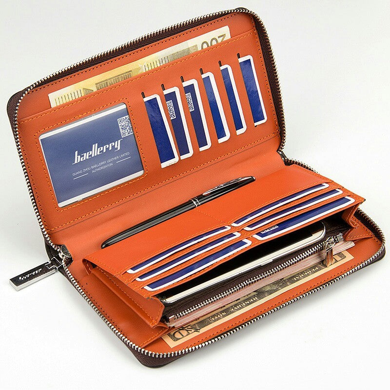 Leather Men’s Clutch Bag – Multifunctional Wallet