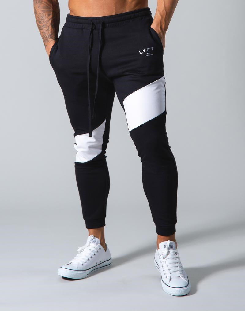T&P Dual Block Sport Fit Joggers – Slim Fit Fitness Pants for Men