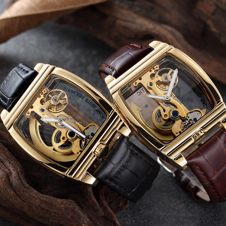 T&P Monarch Edge | Golden Skeleton Automatic Watch