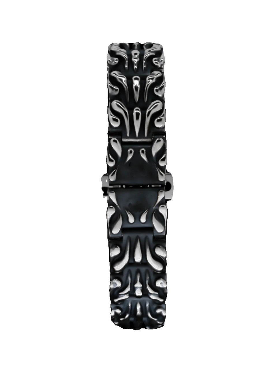 Luxury Gothic Flame Collector’s Watch – Avant-Garde Stainless Steel Statement Timepiece