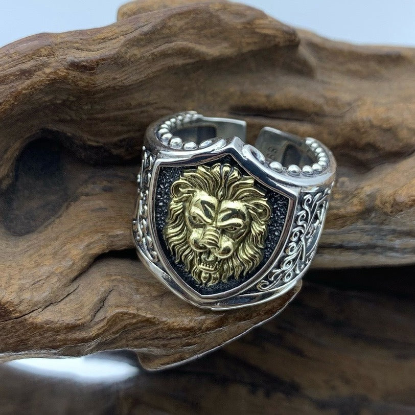 925 Silver Lion Crest Ring – Royal Power Emblem for Men | T&P Men’s Vault