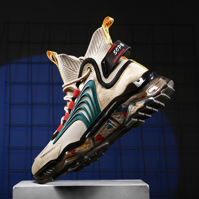 T&P TitanStep High-Top Sneakers – Thick Sole Breathable Street Shoes for Men