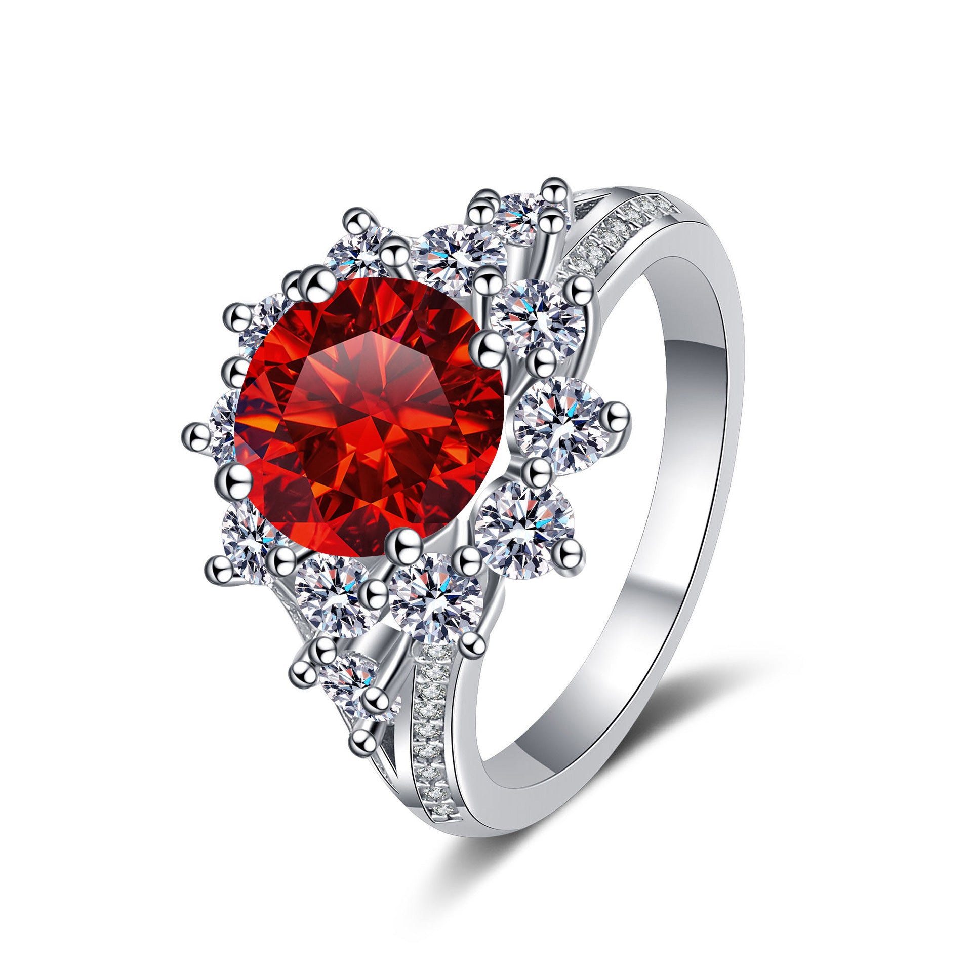 925 Sterling Silver Moissanite Ring – 3 Carat Luxury Engagement & Anniversary Jewelry