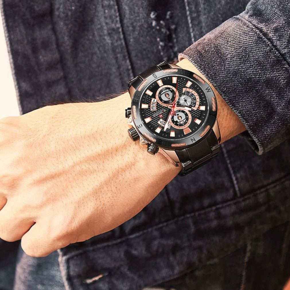 T&P Dominator Chrono | Luxury Black Steel Men’s Watch