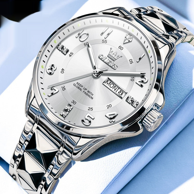 Quartz Couple’s Watch – Waterproof Luxury Casual Timepiece for Him & Her