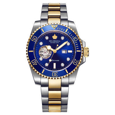 T&P Diver Mechanical Automatic Watch | Open-Heart Stainless Steel Edition