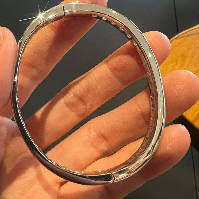 Luxury S925 Silver Moissanite Diamond Bracelet – Gold-Plated Tennis Design with Large Brilliant Stones