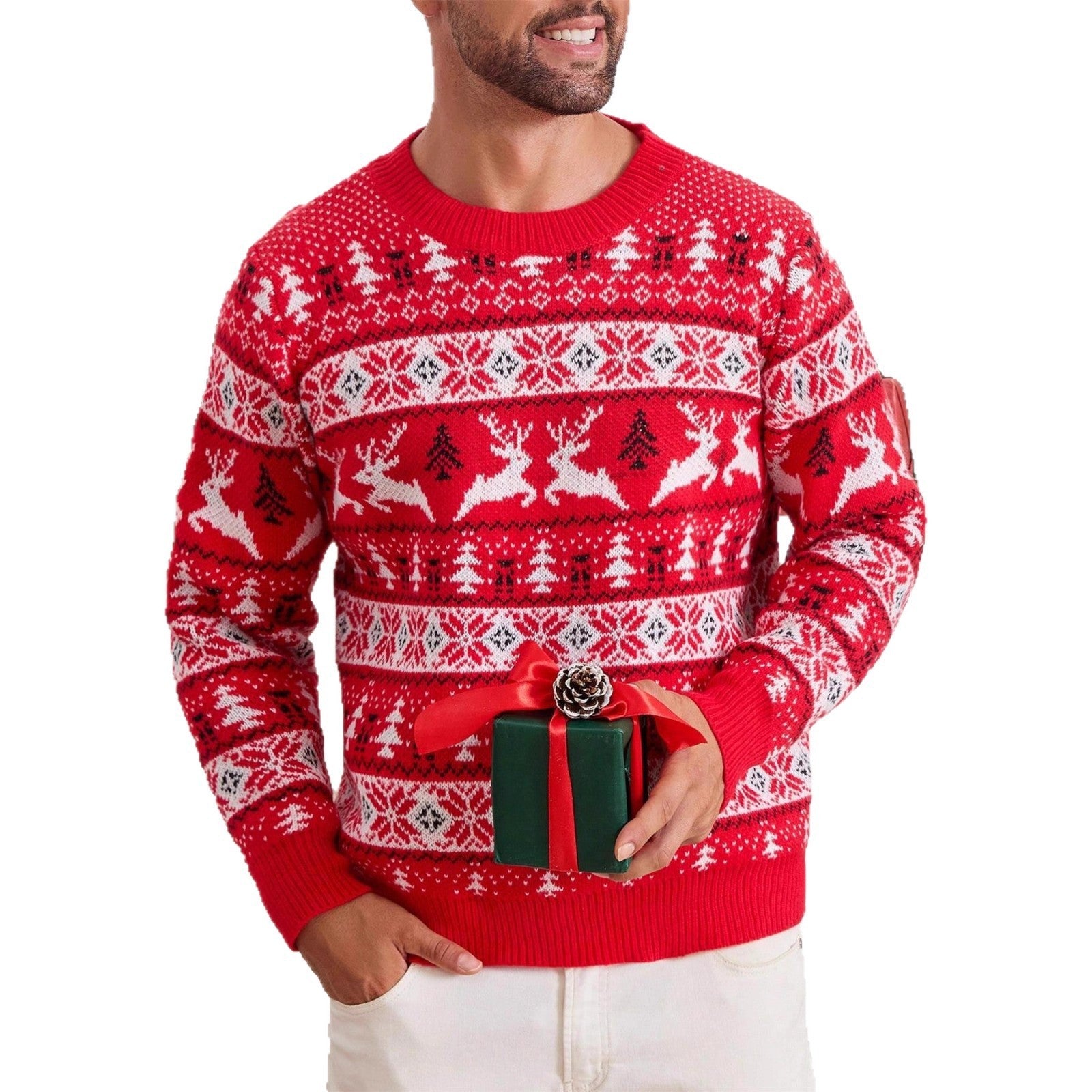 T&P Holiday Classic | Red Christmas Sweater for Men