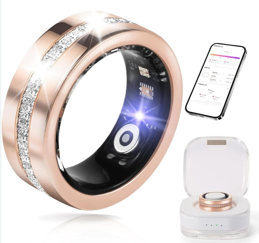 Luxury Smart Ring 2025 – Rose Gold Diamond Edition | T&P Luxury Tech