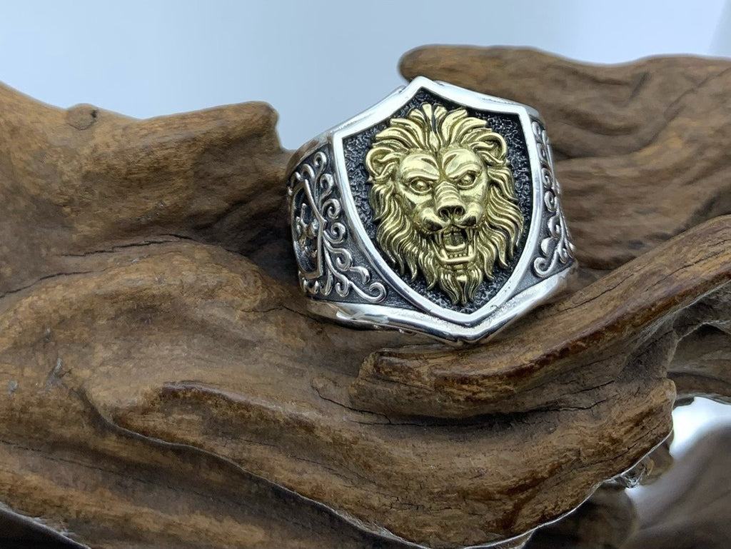 925 Silver Lion Crest Ring – Royal Power Emblem for Men | T&P Men’s Vault