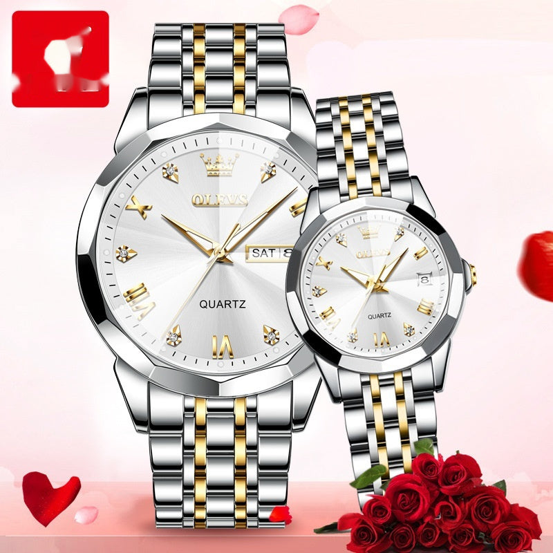 Couple Watches Set – Matching His & Hers Quartz Watches | Perfect Gift