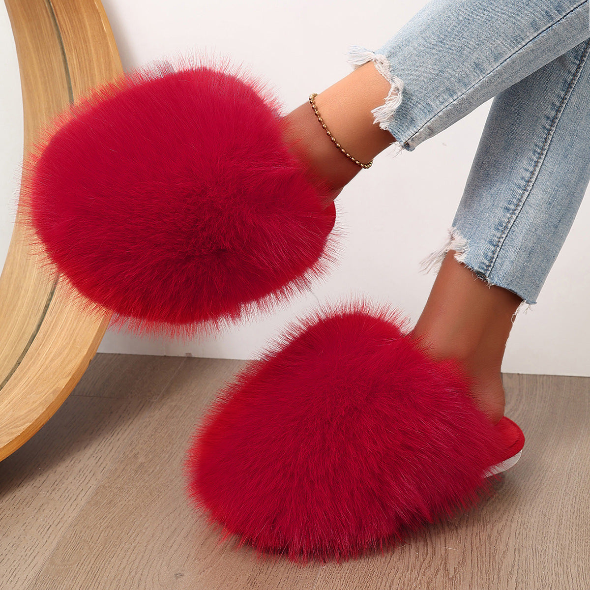 T&P Fluffy Fur Slippers – WOMEN Cozy Home Slippers