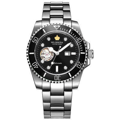 T&P Diver Mechanical Automatic Watch | Open-Heart Stainless Steel Edition