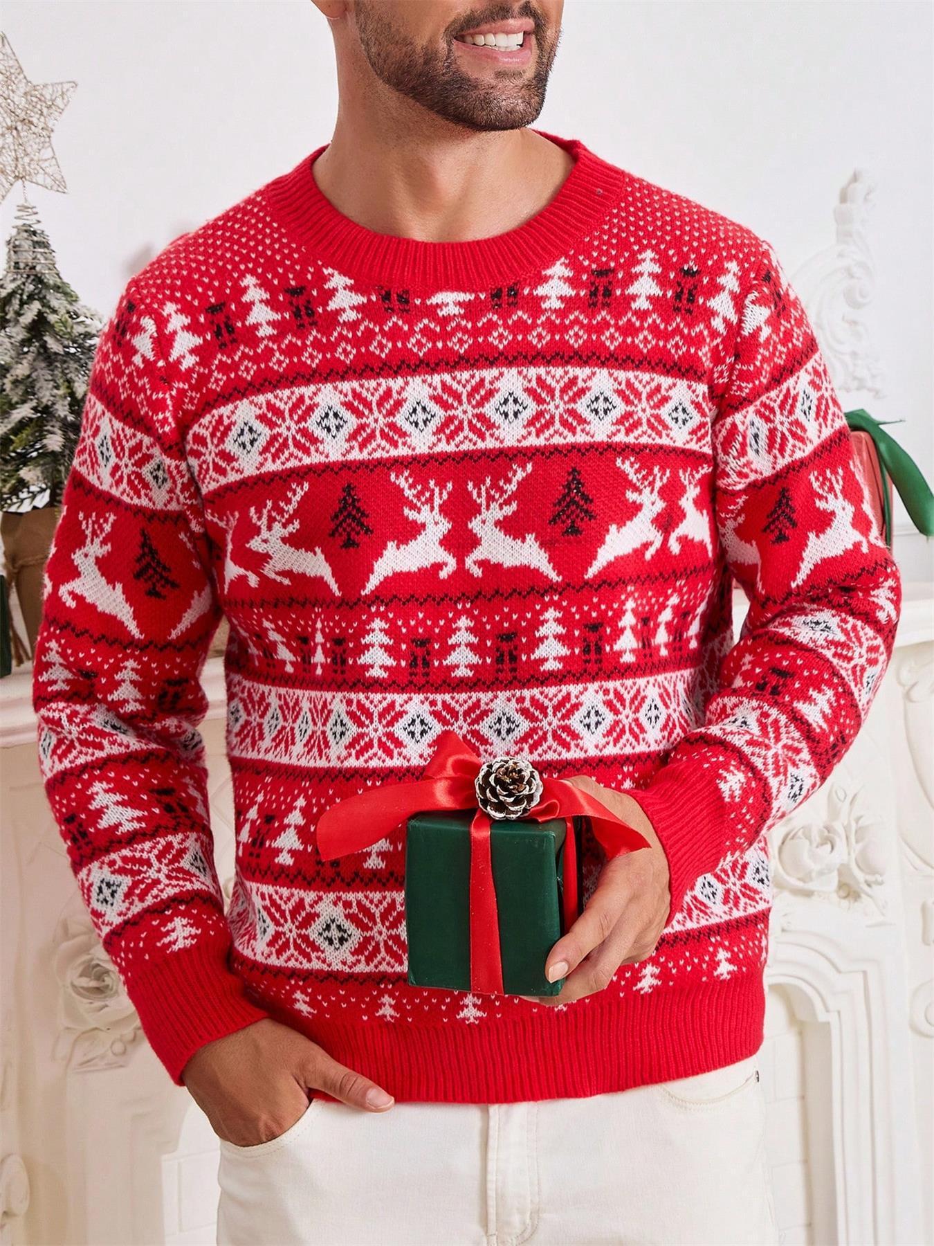 T&P Holiday Classic | Red Christmas Sweater for Men