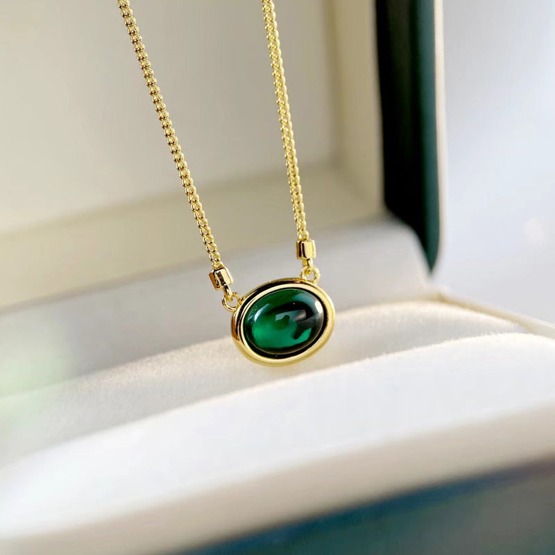 High-End Emerald Necklace – Golden Elegance Edition | T&P Elegant Gems