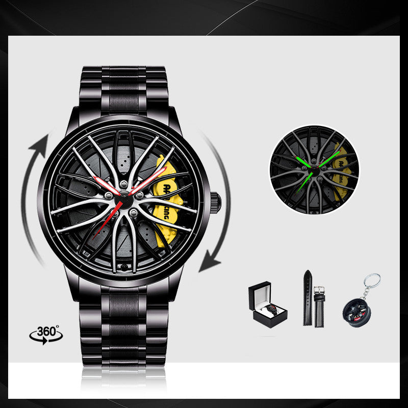 Luxury Skeleton Forged Caliper AMG488 Wheel Watch – Men’s Motorsport Inspired Timepiece