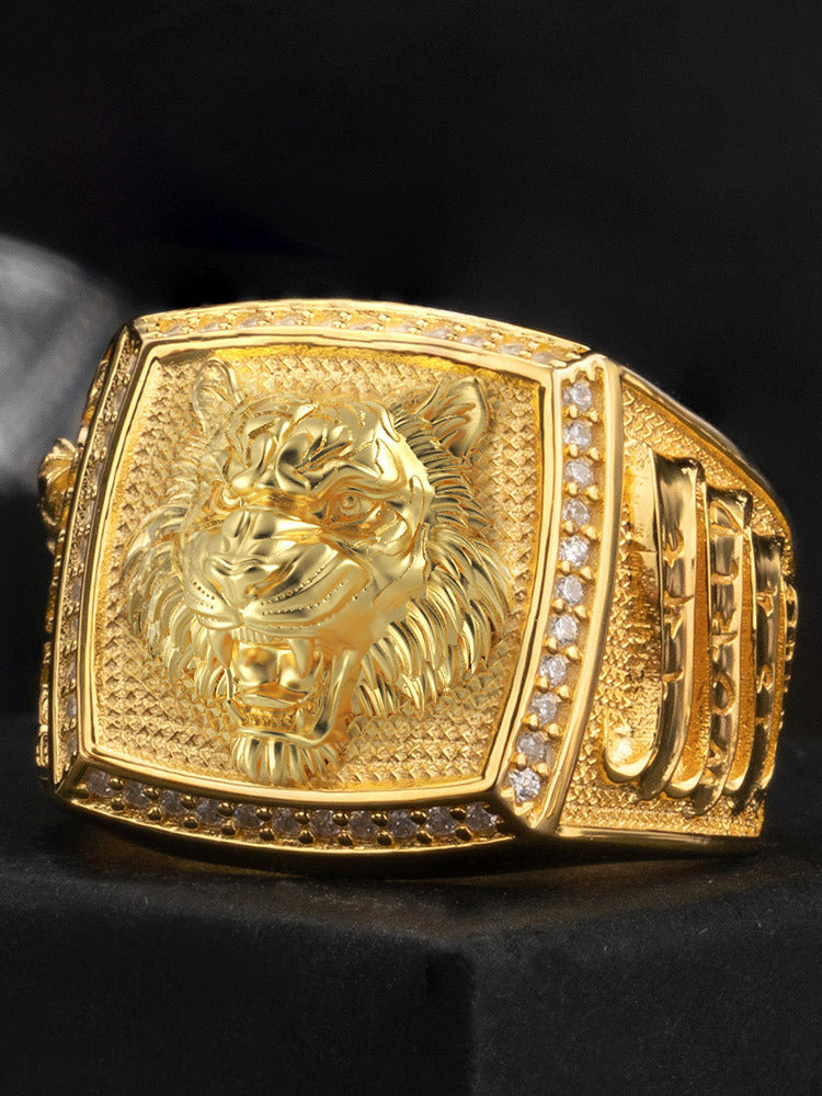 Royal Tiger Ring – 18K Gold Finish / 925 Sterling Silver Base