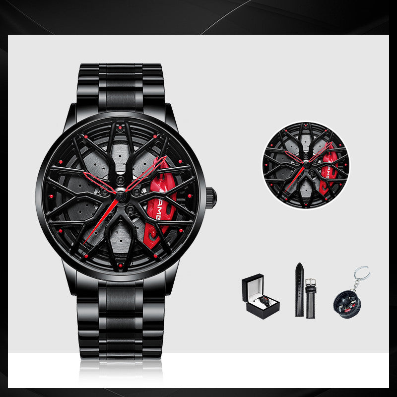Luxury Skeleton Forged Caliper AMG488 Wheel Watch – Men’s Motorsport Inspired Timepiece