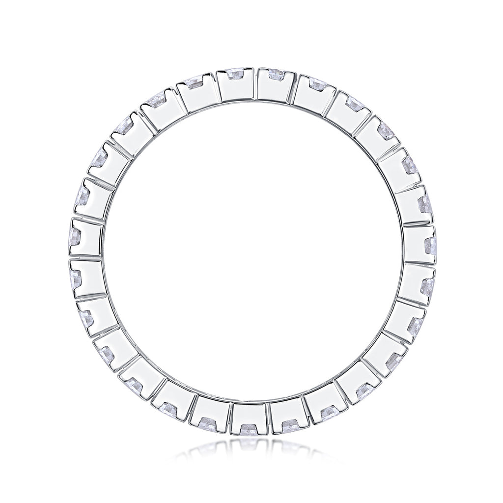 Luxury Multi-Row Moissanite Silver Ring – Statement Women’s Jewelry