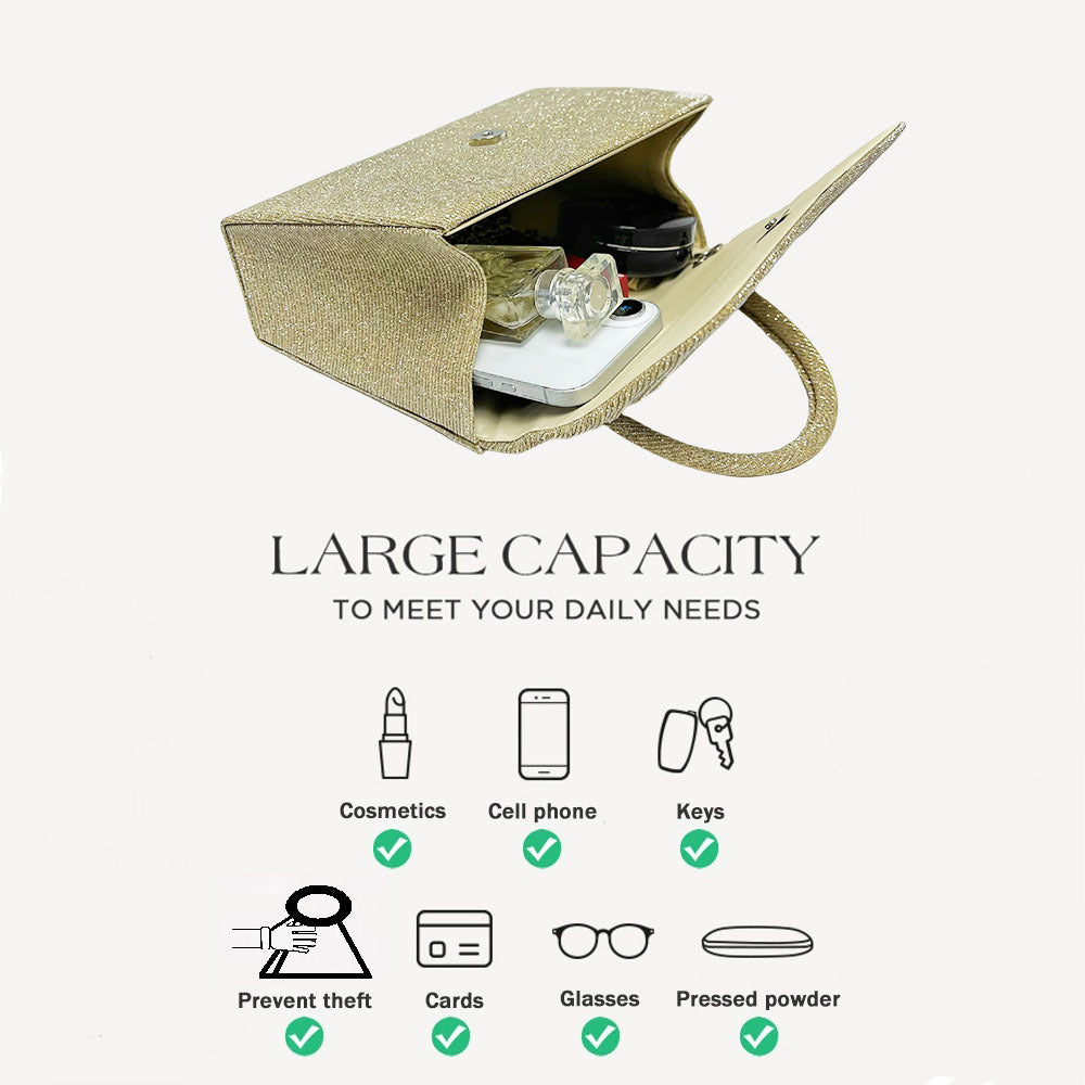 T&P GoldCrush Bag – Women’s Elegant Gold Evening Handbag