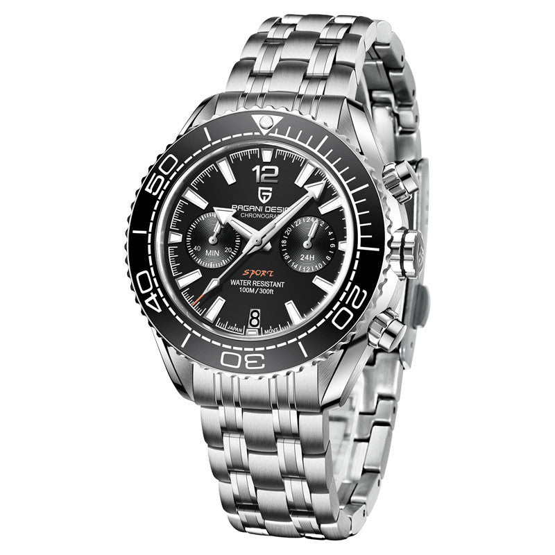 T&P Dominator Series | Luxury Black Chronograph Watch