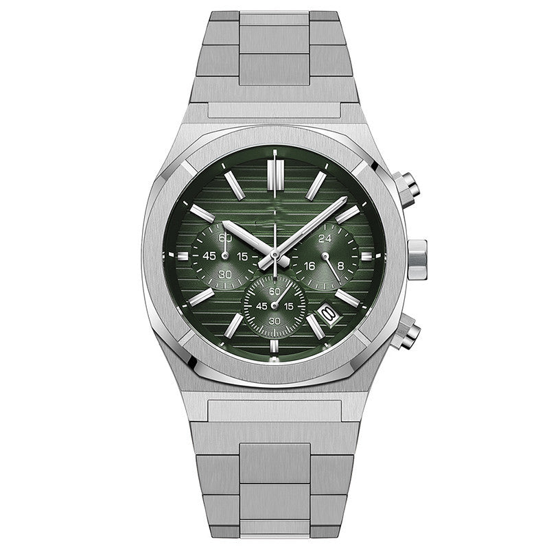 Luxury Multifunctional Chronograph Men’s Watch – Stainless Steel Design