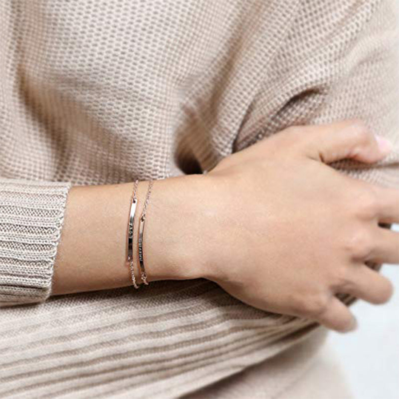 Sterling Silver 925 Personalized Bracelet – Custom Engraved Name Jewelry, Luxury Anniversary & Valentine’s Gift