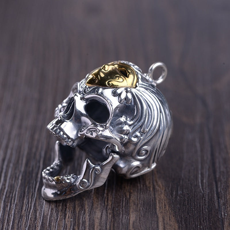 Golden Mask Skull Pendant – 925 Silver Men’s Luxury Necklace | T&P Men’s Collection