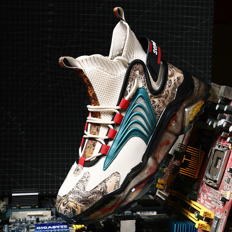 T&P CyberWave Elite Sneakers – Futuristic Mesh Running Shoes for Men