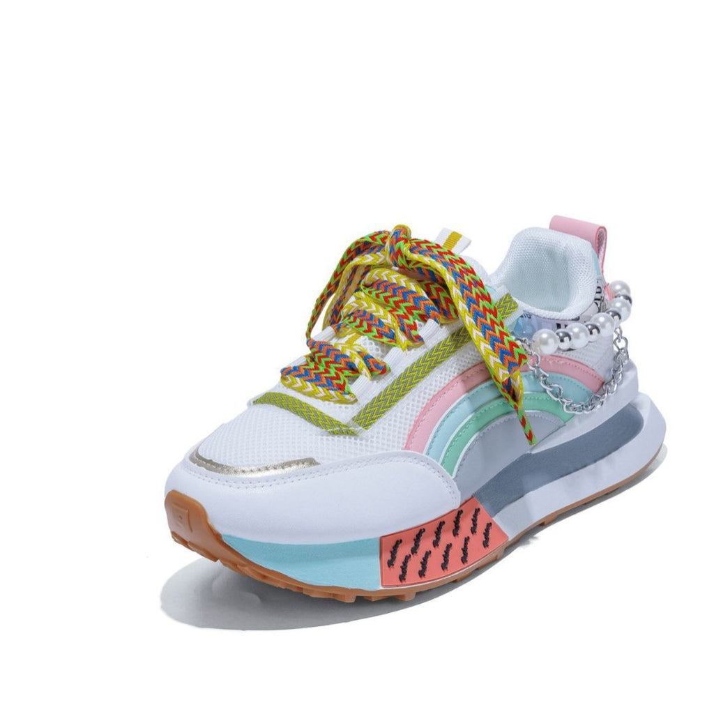 T&P CrystalMotion Sneakers – Women’s Shiny Chunky Street Sneakers